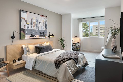 Bedroom at Astra Apartments, Inglewood, CA